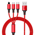 Быстрая зарядка 3IN1 несколько USB -кабелей